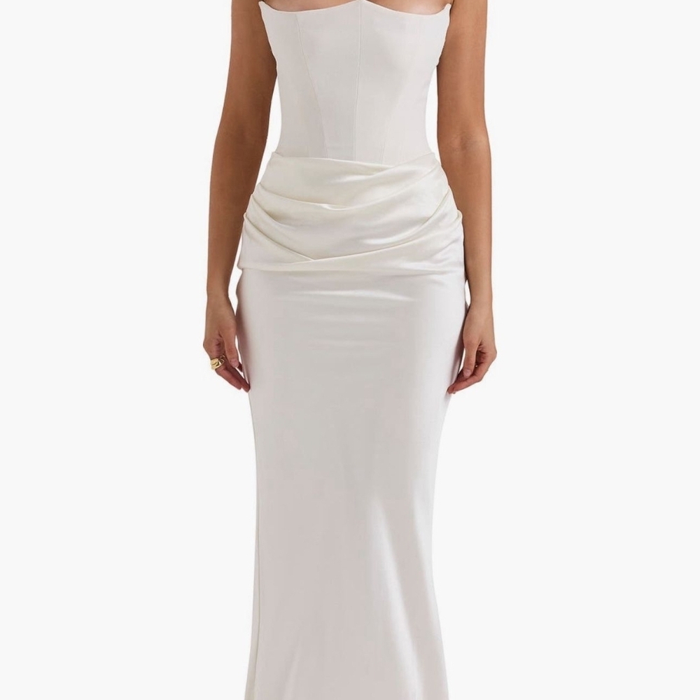 The House of CB Persephone Strapless Corset Dress xl Ivory